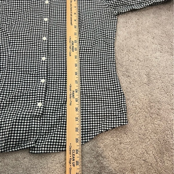 Brooks Brothers button down shirt womens 4 Gingham Black White Contrast Collar - Picture 8 of 8